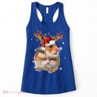 Hamster Reindeer Christmas Lights Funny Hamster Xmas Gift Women's Tank Top thumb 0