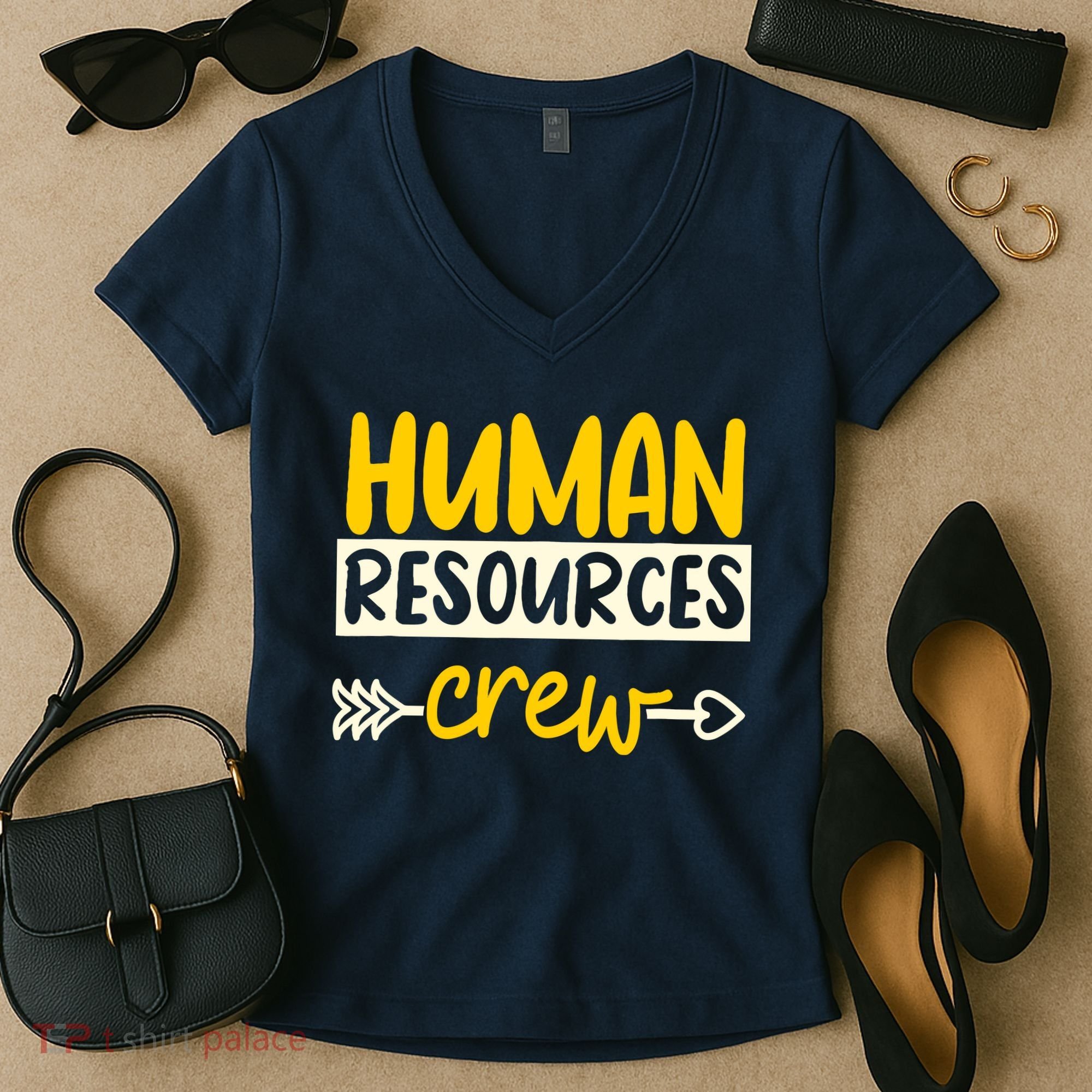 Human Resources Crew Hr Management Recruitment Hrm Women's V-Neck T-Shirt