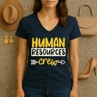 Human Resources Crew Hr Management Recruitment Hrm Women's V-Neck T-Shirt thumb 3