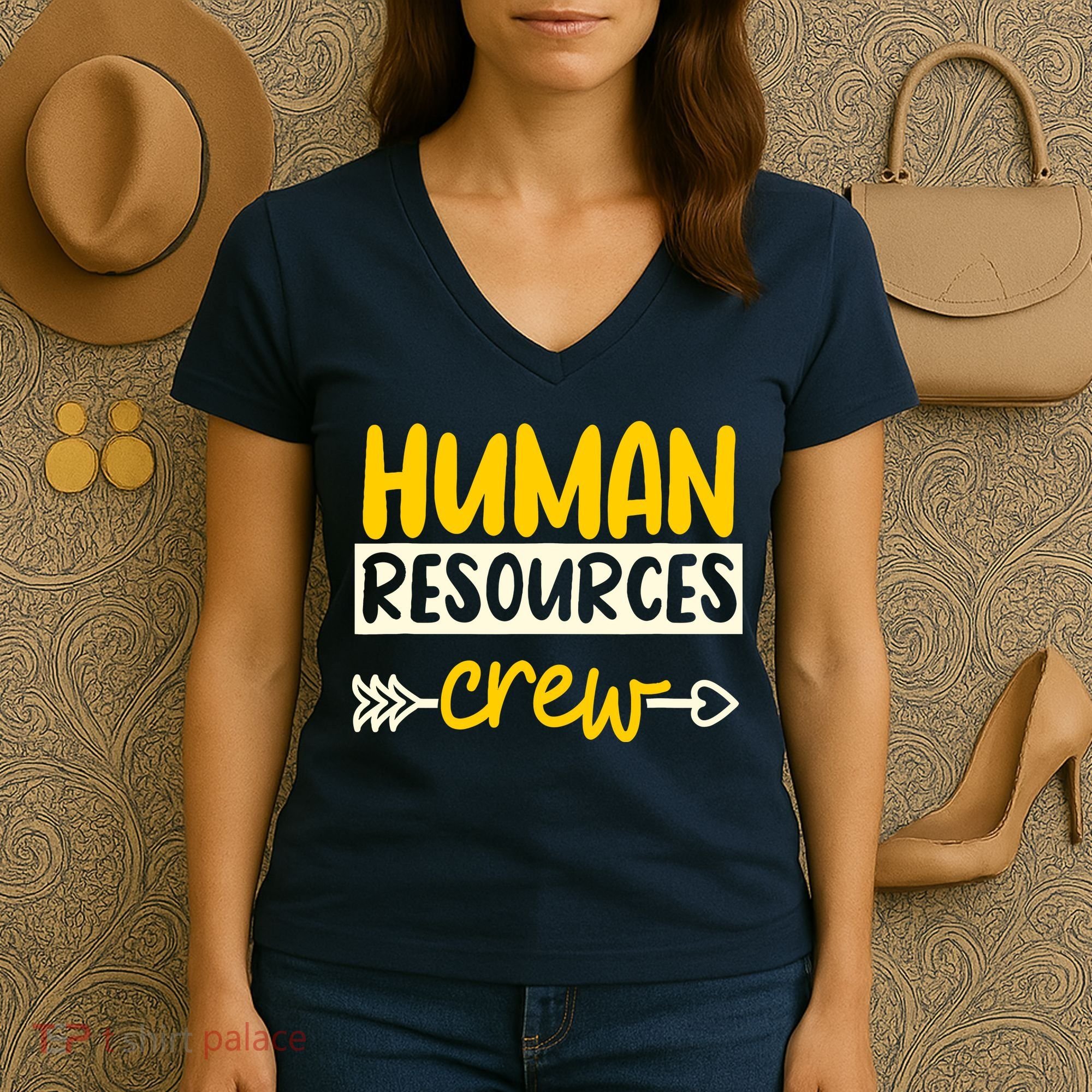 Human Resources Crew Hr Management Recruitment Hrm Women's V-Neck T-Shirt