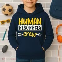 Human Resources Crew Hr Management Recruitment Hrm Kids Hoodie thumb 2