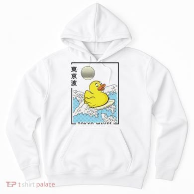 Happy Rubber Duck Japanese Wave Anime Kawaii Aesthetic Hoodie