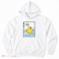 Happy Rubber Duck Japanese Wave Anime Kawaii Aesthetic Hoodie thumb 0