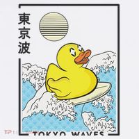 Happy Rubber Duck Japanese Wave Anime Kawaii Aesthetic Long Sleeve Shirt thumb 2