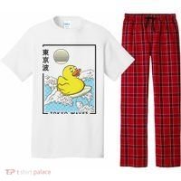 Happy Rubber Duck Japanese Wave Anime Kawaii Aesthetic Pajama Set thumb 0