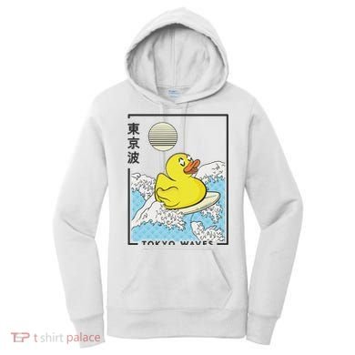 Happy Rubber Duck Japanese Wave Anime Kawaii Aesthetic Women's Hoodie