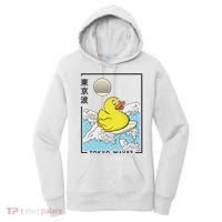 Happy Rubber Duck Japanese Wave Anime Kawaii Aesthetic Women's Hoodie thumb 0