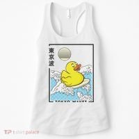 Happy Rubber Duck Japanese Wave Anime Kawaii Aesthetic Women's Tank Top thumb 0