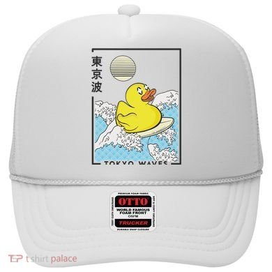 Happy Rubber Duck Japanese Wave Anime Kawaii Aesthetic Hat