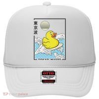 Happy Rubber Duck Japanese Wave Anime Kawaii Aesthetic Hat thumb 0