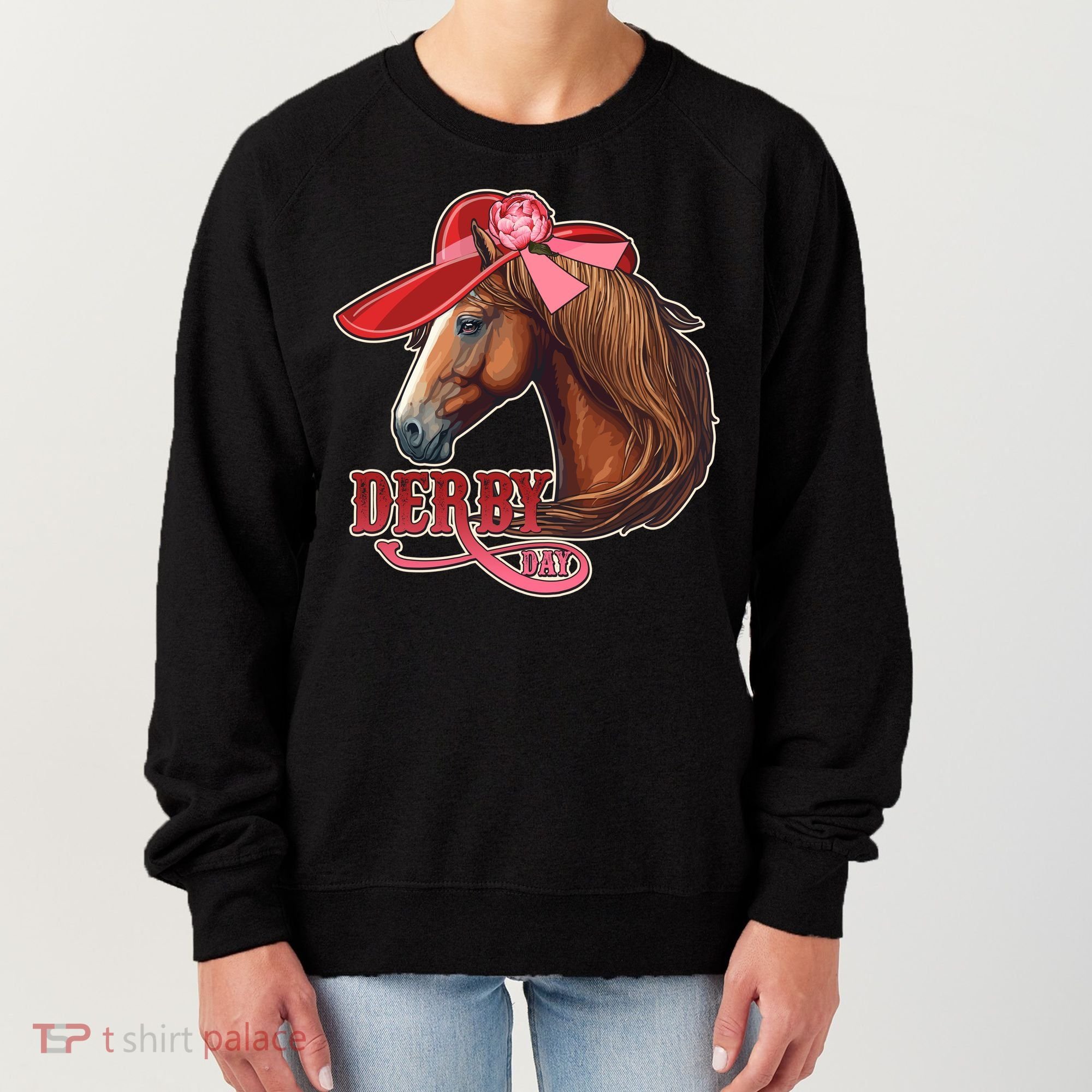 Horse Racing Derby Day Hat Horse Women's Sweatshirt