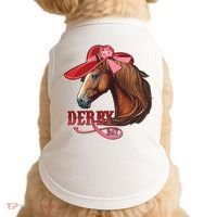 Horse Racing Derby Day Hat Horse Doggie Tank thumb 0
