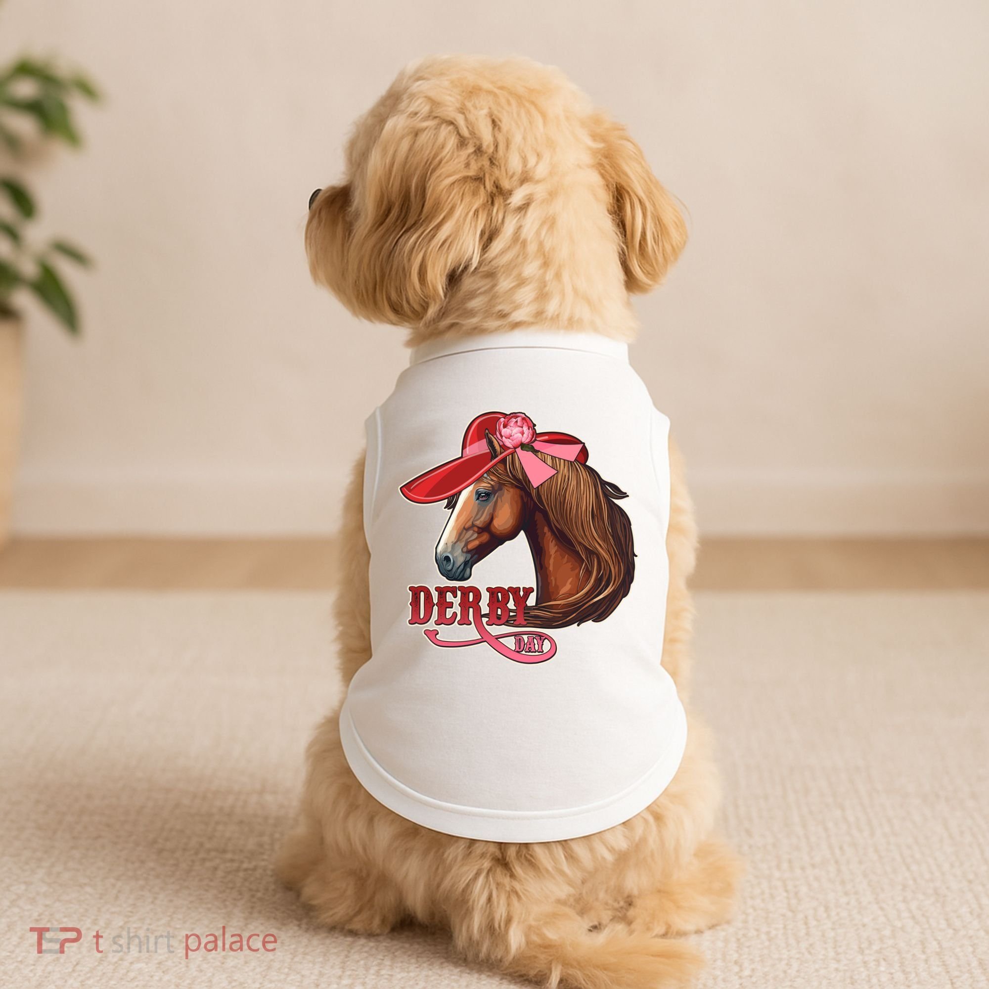 Horse Racing Derby Day Hat Horse Doggie Tank