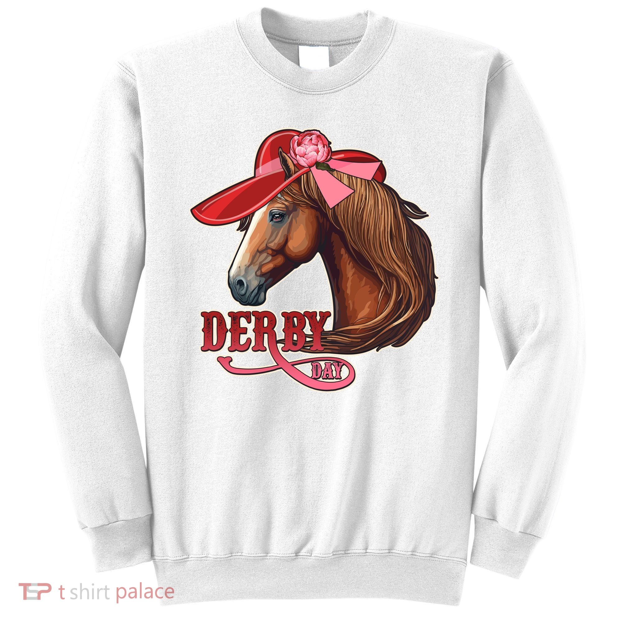 Horse Racing Derby Day Hat Horse Sweatshirt