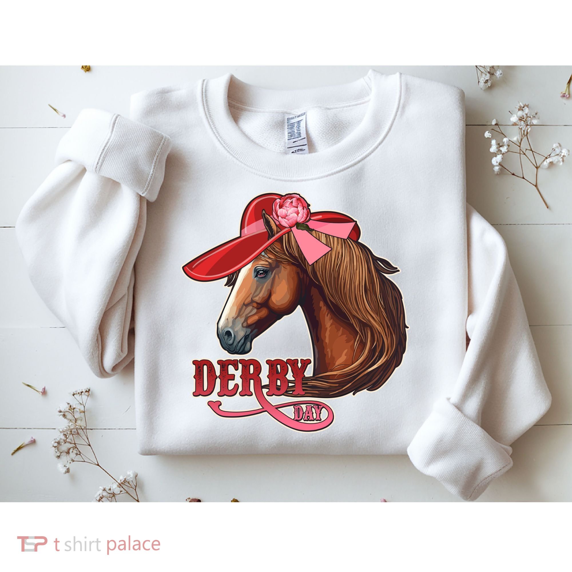 Horse Racing Derby Day Hat Horse Sweatshirt