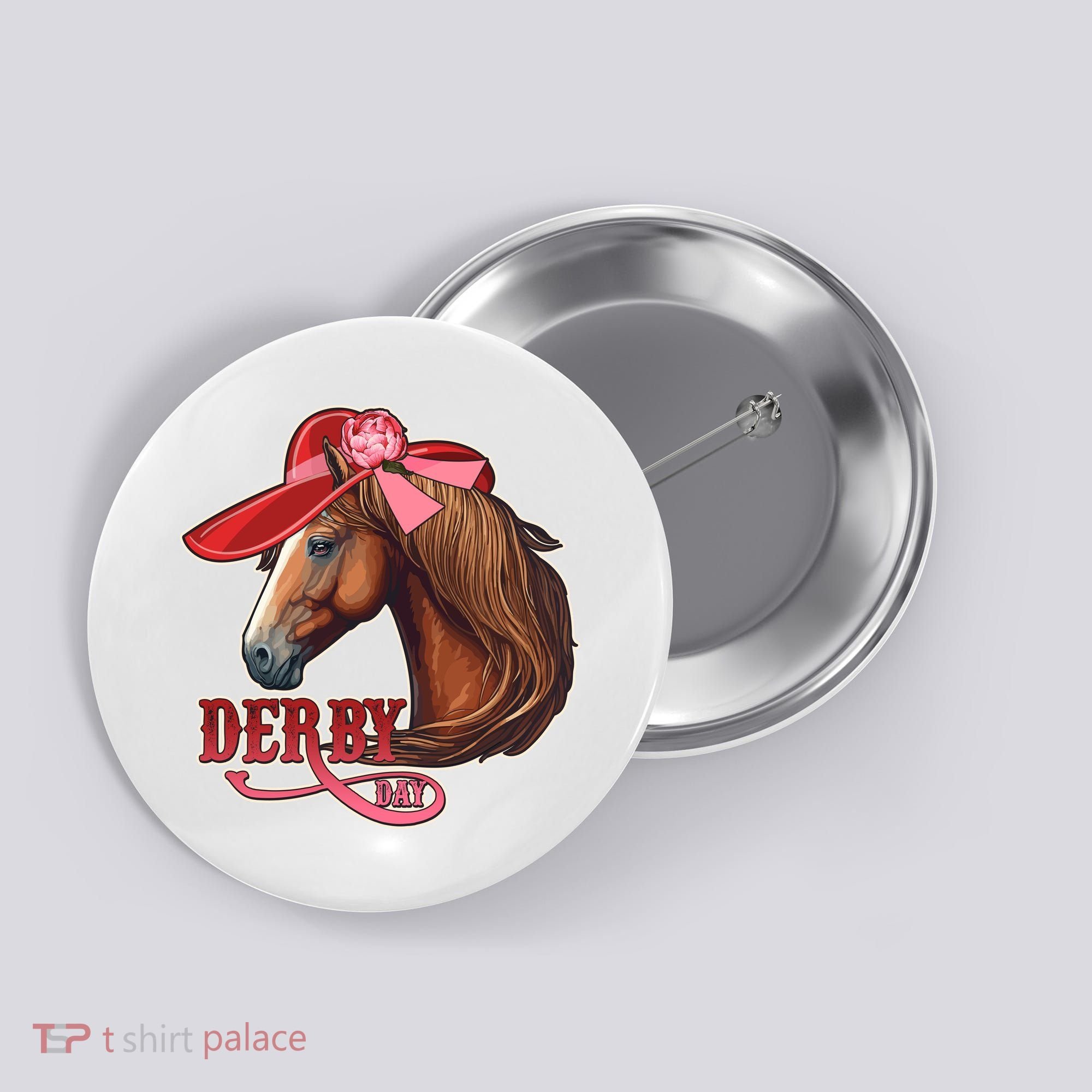 Horse Racing Derby Day Hat Horse Button