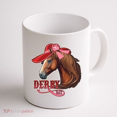 Horse Racing Derby Day Hat Horse Coffee Mug back