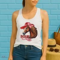 Horse Racing Derby Day Hat Horse Women's Tank Top thumb 2