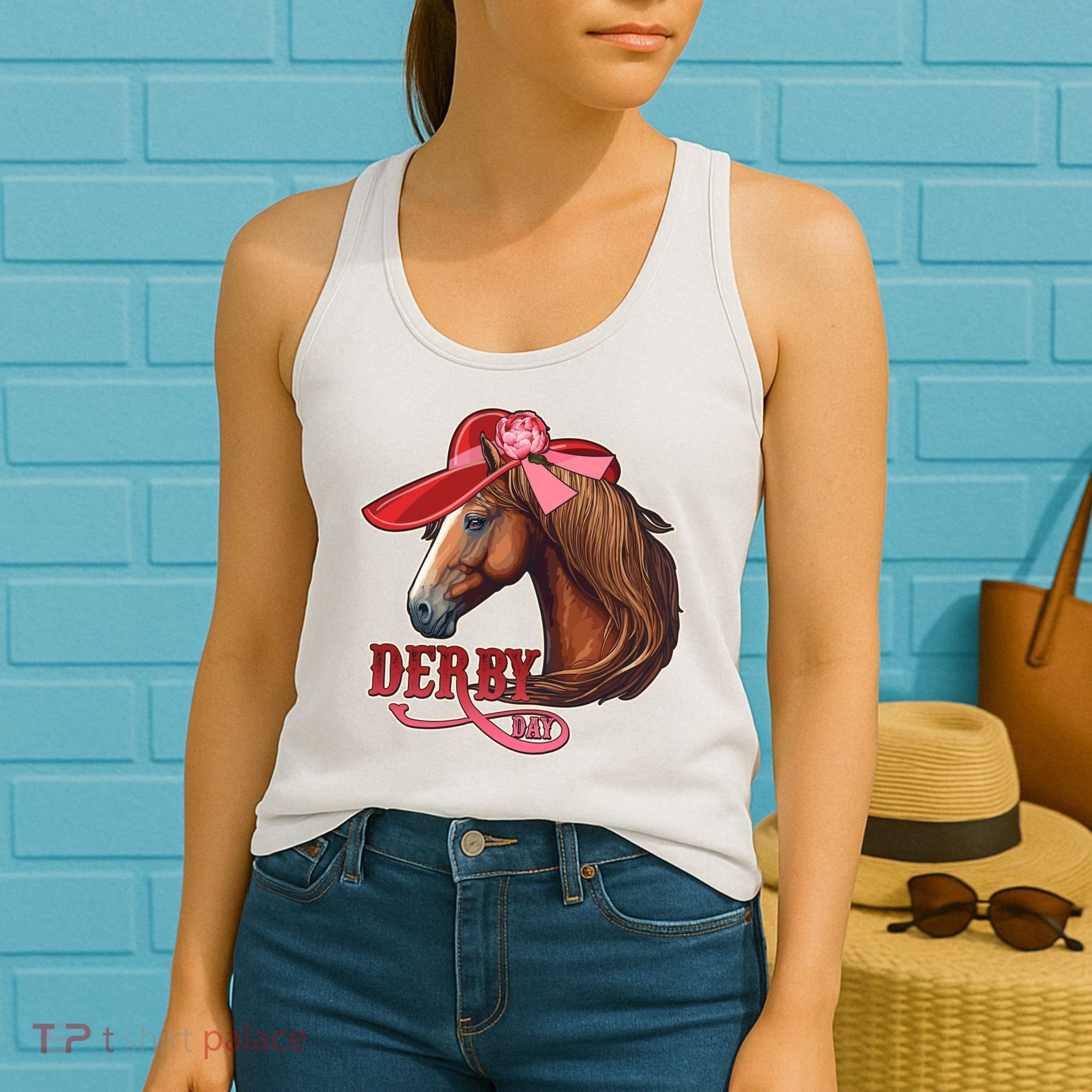 Horse Racing Derby Day Hat Horse Women's Tank Top