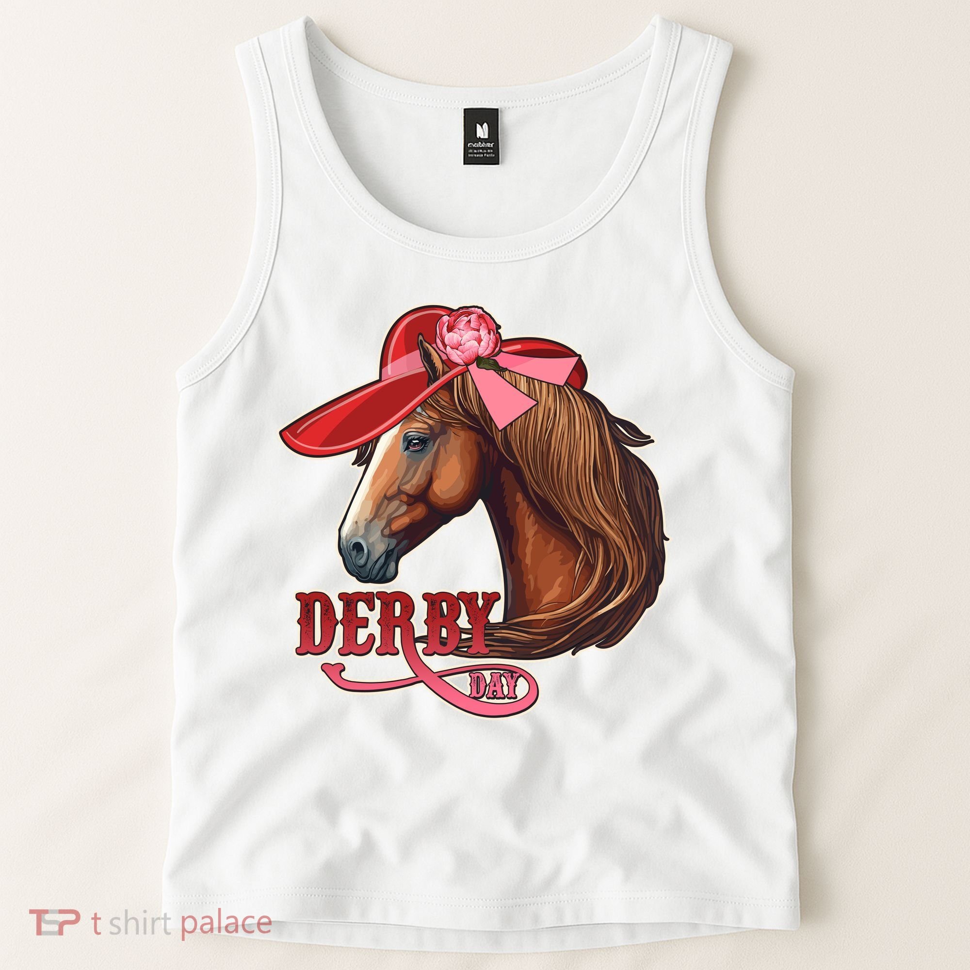 Horse Racing Derby Day Hat Horse Tank Top