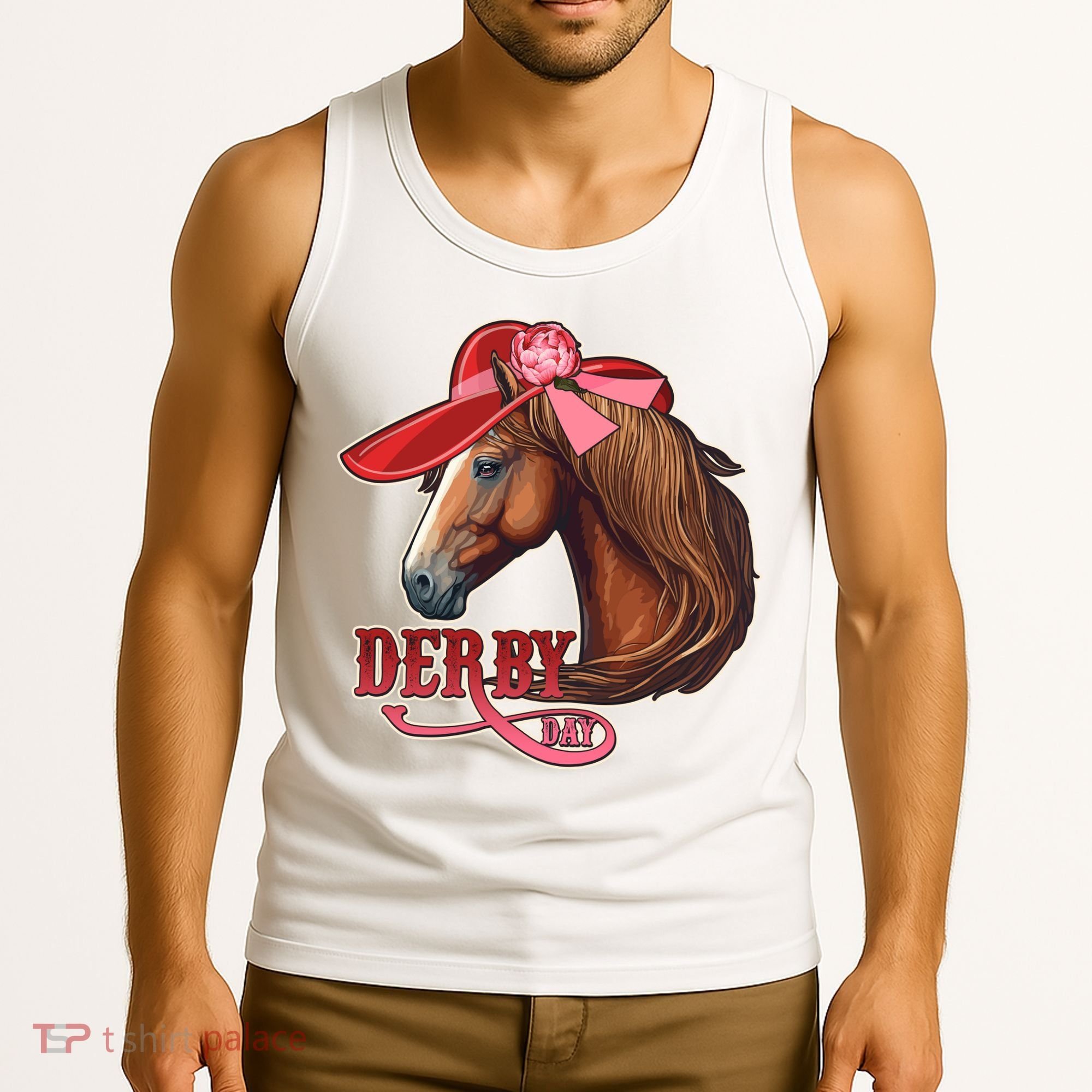 Horse Racing Derby Day Hat Horse Tank Top