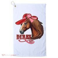 Horse Racing Derby Day Hat Horse Golf Towel thumb 0