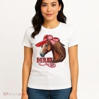 Horse Racing Derby Day Hat Horse Women's T-Shirt thumb 4