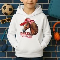 Horse Racing Derby Day Hat Horse Kids Hoodie thumb 2
