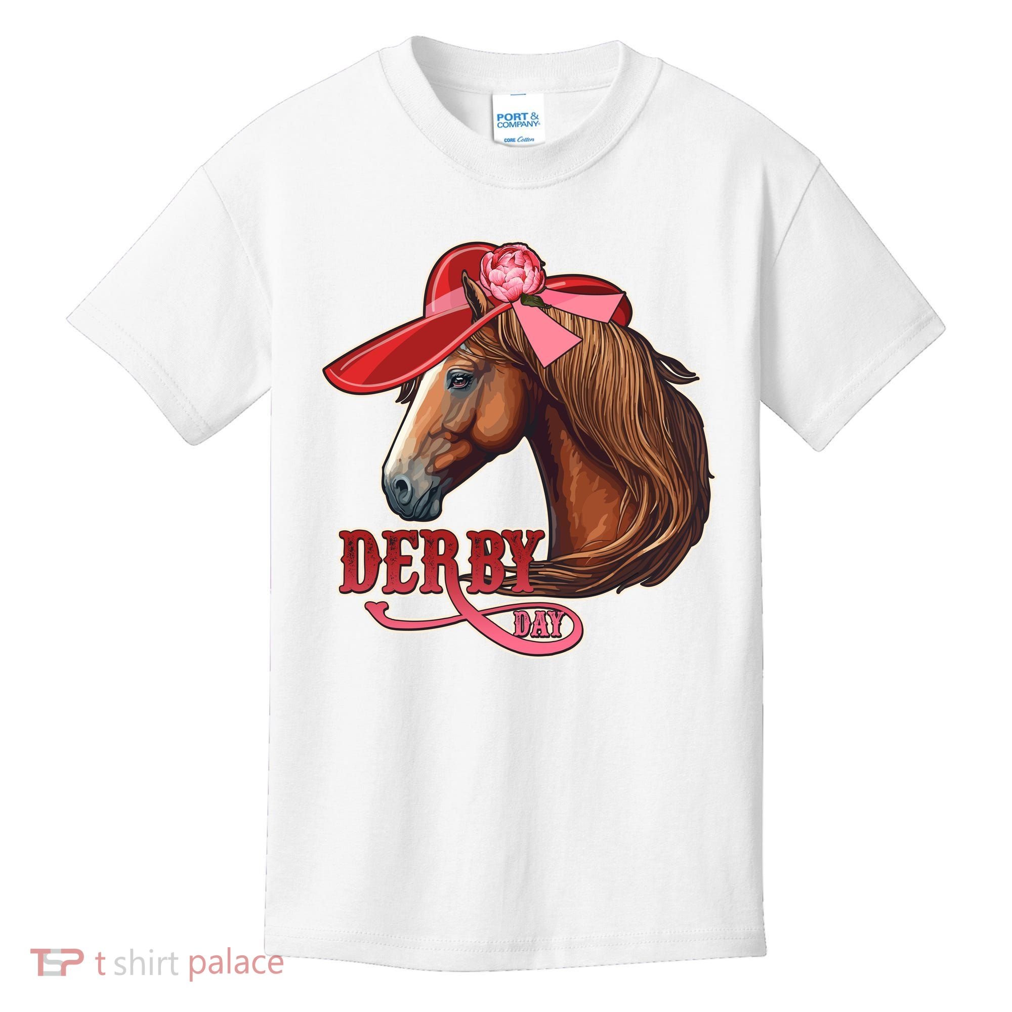 Horse Racing Derby Day Hat Horse Kids T-Shirt