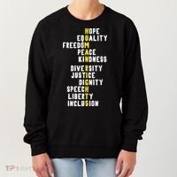 Human Rights Diversity Justice & Peace To All Women's Sweatshirt thumb 0