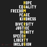 Human Rights Diversity Justice & Peace To All Women's Sweatshirt thumb 2