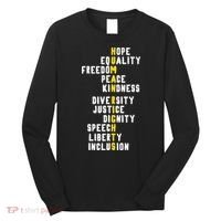 Human Rights Diversity Justice & Peace To All Long Sleeve Shirt thumb 0