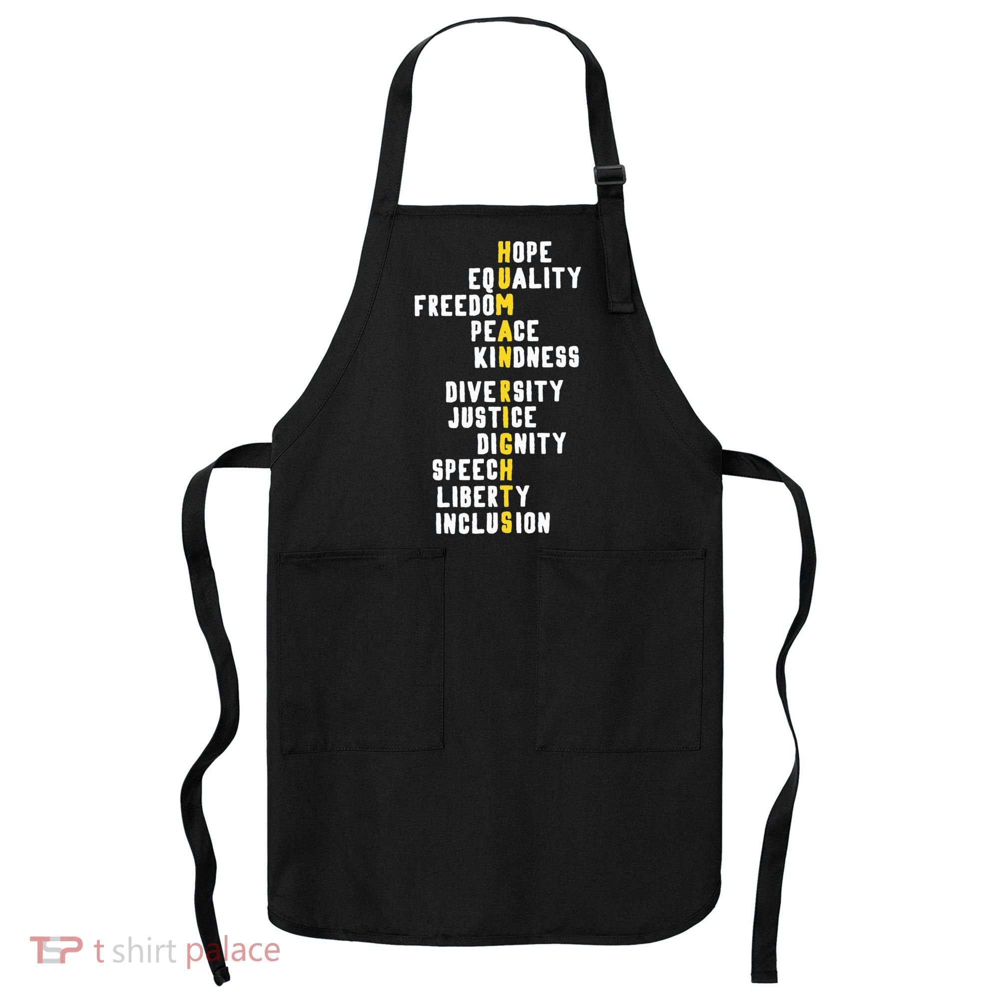 Human Rights Diversity Justice & Peace To All Apron