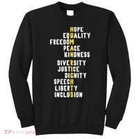 Human Rights Diversity Justice & Peace To All Sweatshirt thumb 0