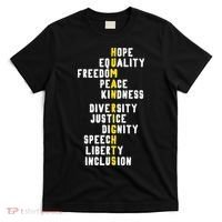 Human Rights Diversity Justice & Peace To All T-Shirt thumb 0