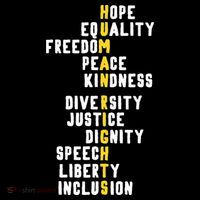 Human Rights Diversity Justice & Peace To All Women's Hoodie thumb 2