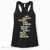 Human Rights Diversity Justice & Peace To All Women's Tank Top thumb 0