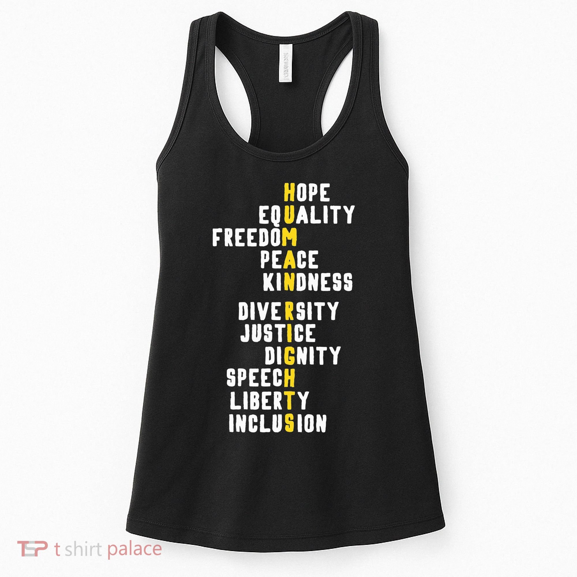 Human Rights Diversity Justice & Peace To All Women's Tank Top