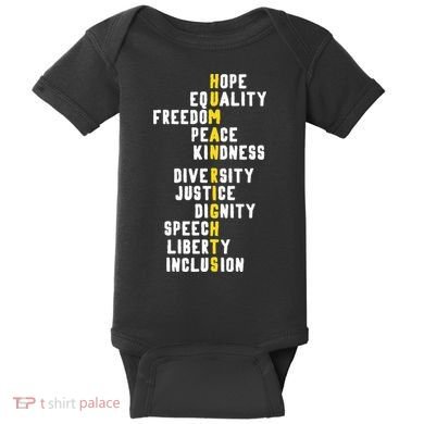 Human Rights Diversity Justice & Peace To All Baby Bodysuit