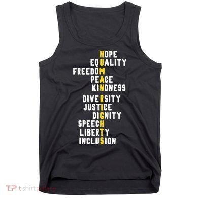 Human Rights Diversity Justice & Peace To All Tank Top