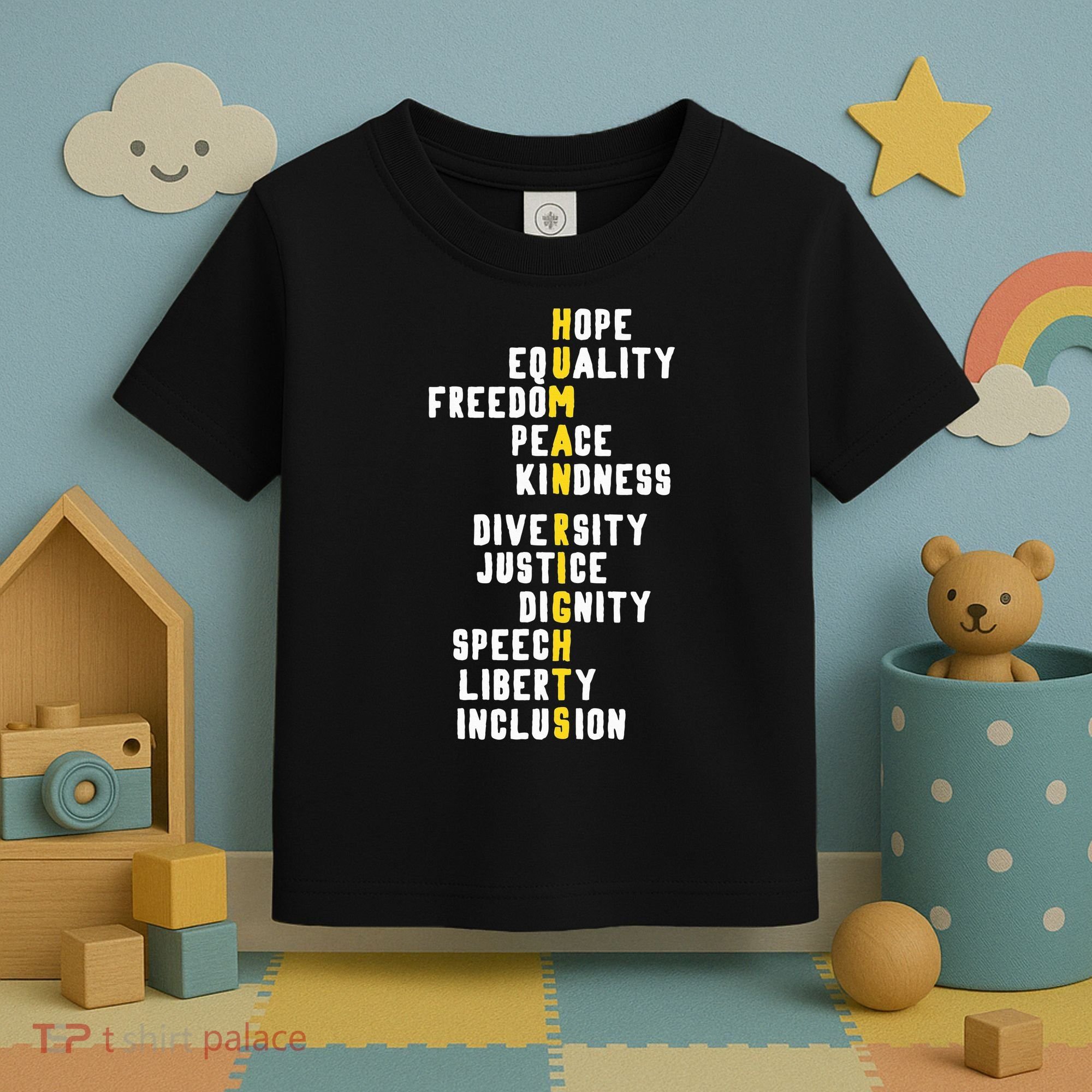 Human Rights Diversity Justice & Peace To All Toddler T-Shirt
