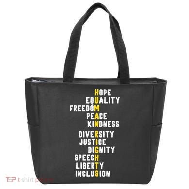 Human Rights Diversity Justice & Peace To All Tote Bag