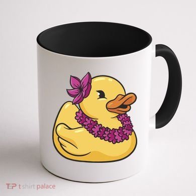 Hawaiian Rubber Ducky Coffee Mug back