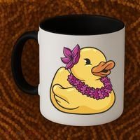 Hawaiian Rubber Ducky Coffee Mug thumb 2