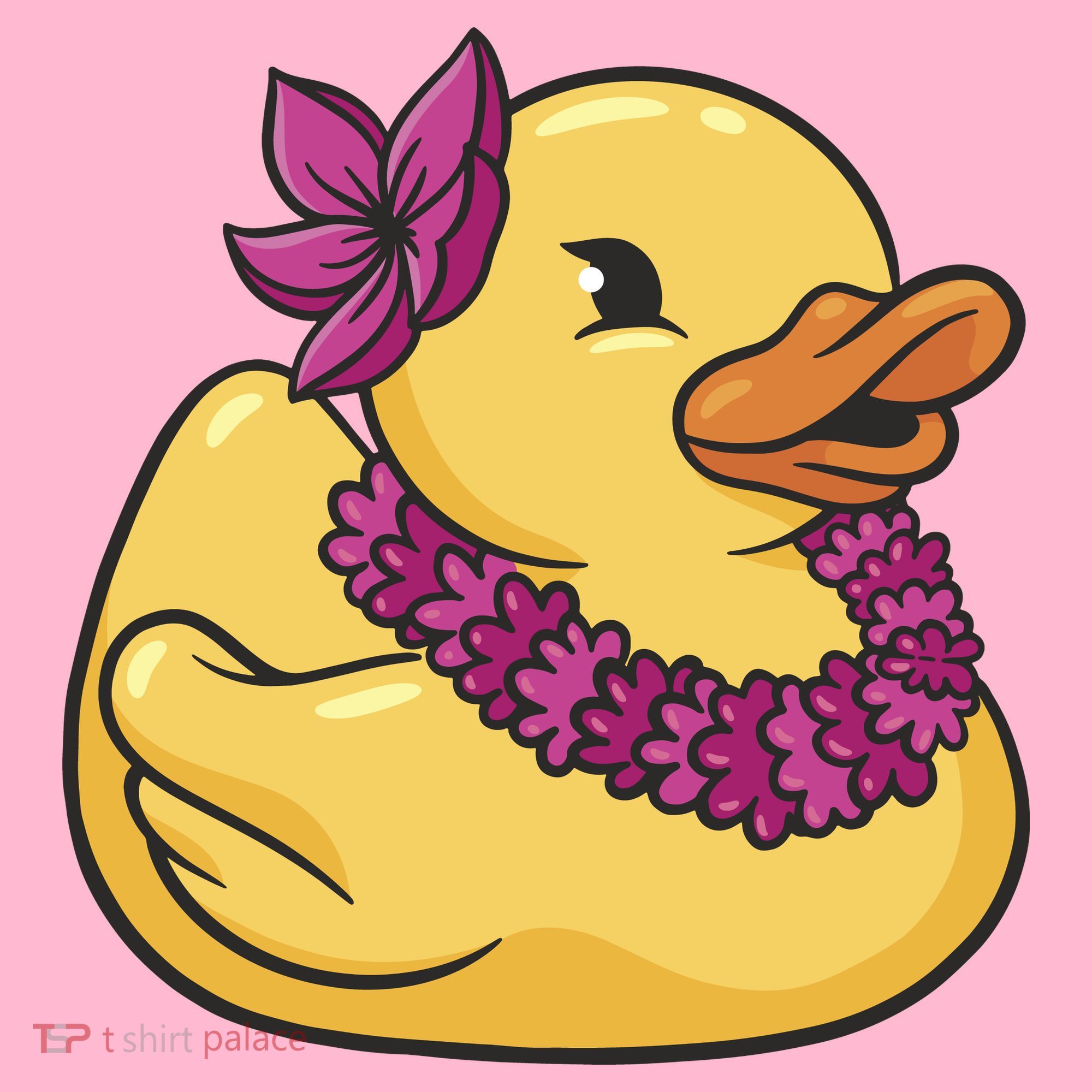 Hawaiian Rubber Ducky Button