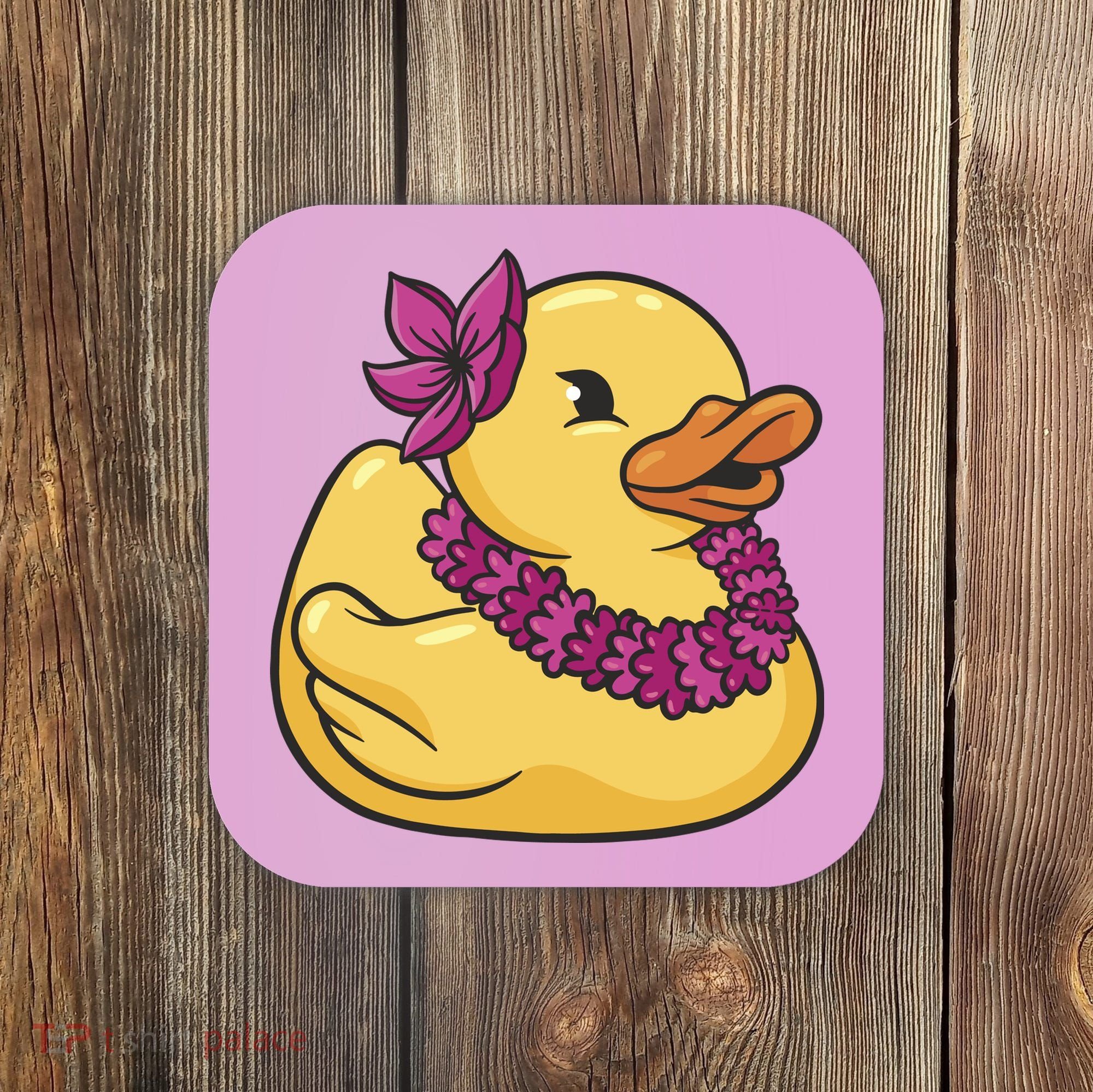 Hawaiian Rubber Ducky Coaster