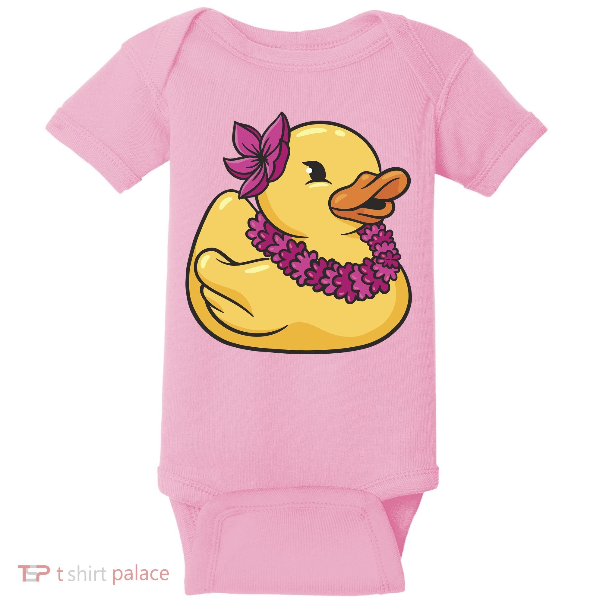 Hawaiian Rubber Ducky Baby Bodysuit