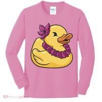Hawaiian Rubber Ducky Kids Long Sleeve Shirt thumb 0