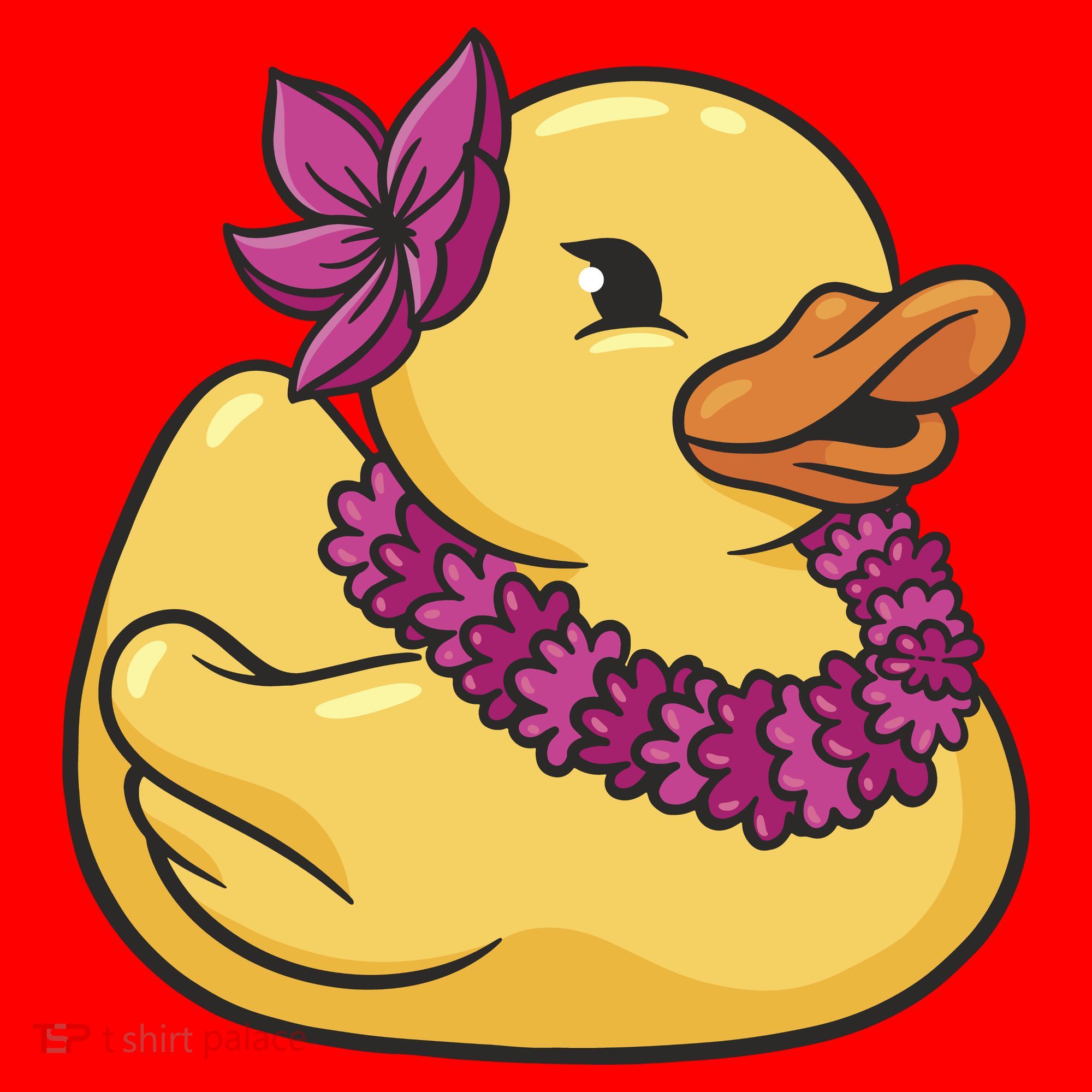 Hawaiian Rubber Ducky Santa Hat