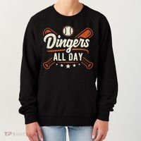 Home Runs Dingers All Day Baseball Home Run Dinger Gift Women's Sweatshirt thumb 0